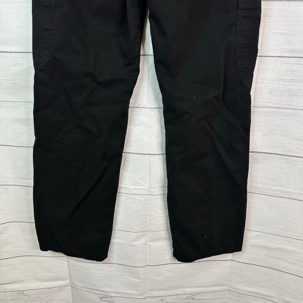 Zara Womens size 4 Cargo Wide Leg Pants Jeans Black Y2K Grunge Streetwear - Picture 5 of 8